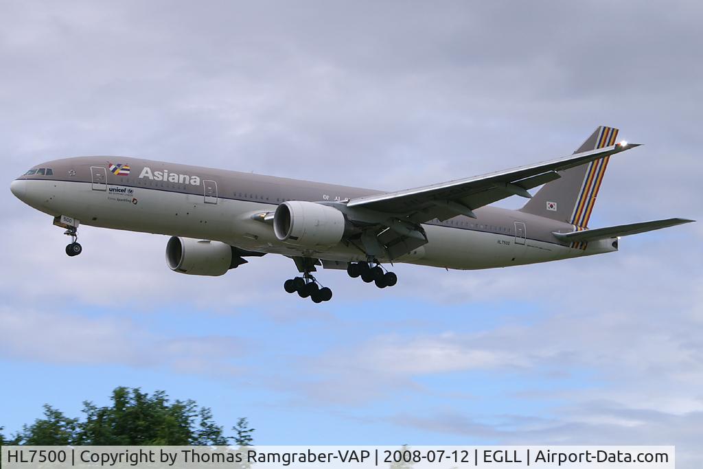 HL7500, 2002 Boeing 777-28E/ER C/N 28685, Asiana Airlines Boeing 777-200