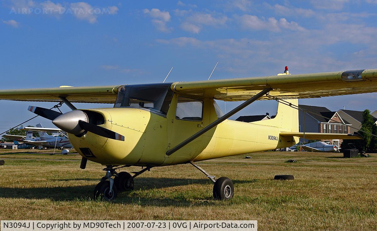 N3094J, 1965 Cessna 150E C/N 15061194, Parked in the evening.