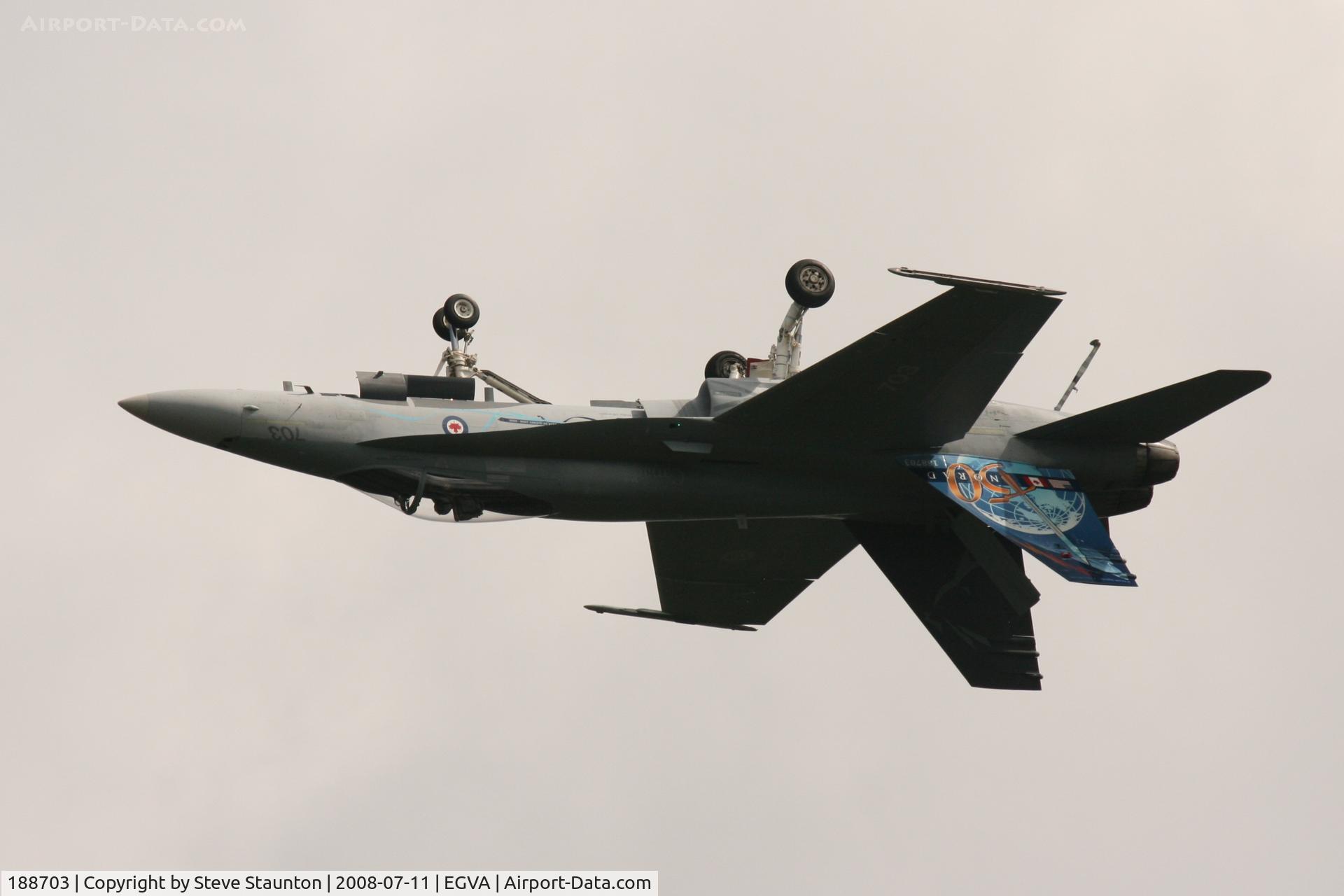 188703, McDonnell Douglas CF-188A Hornet C/N 0104/A073, Taken at the Royal International Air Tattoo 2008 during arrivals and departures (show days cancelled due to bad weather)