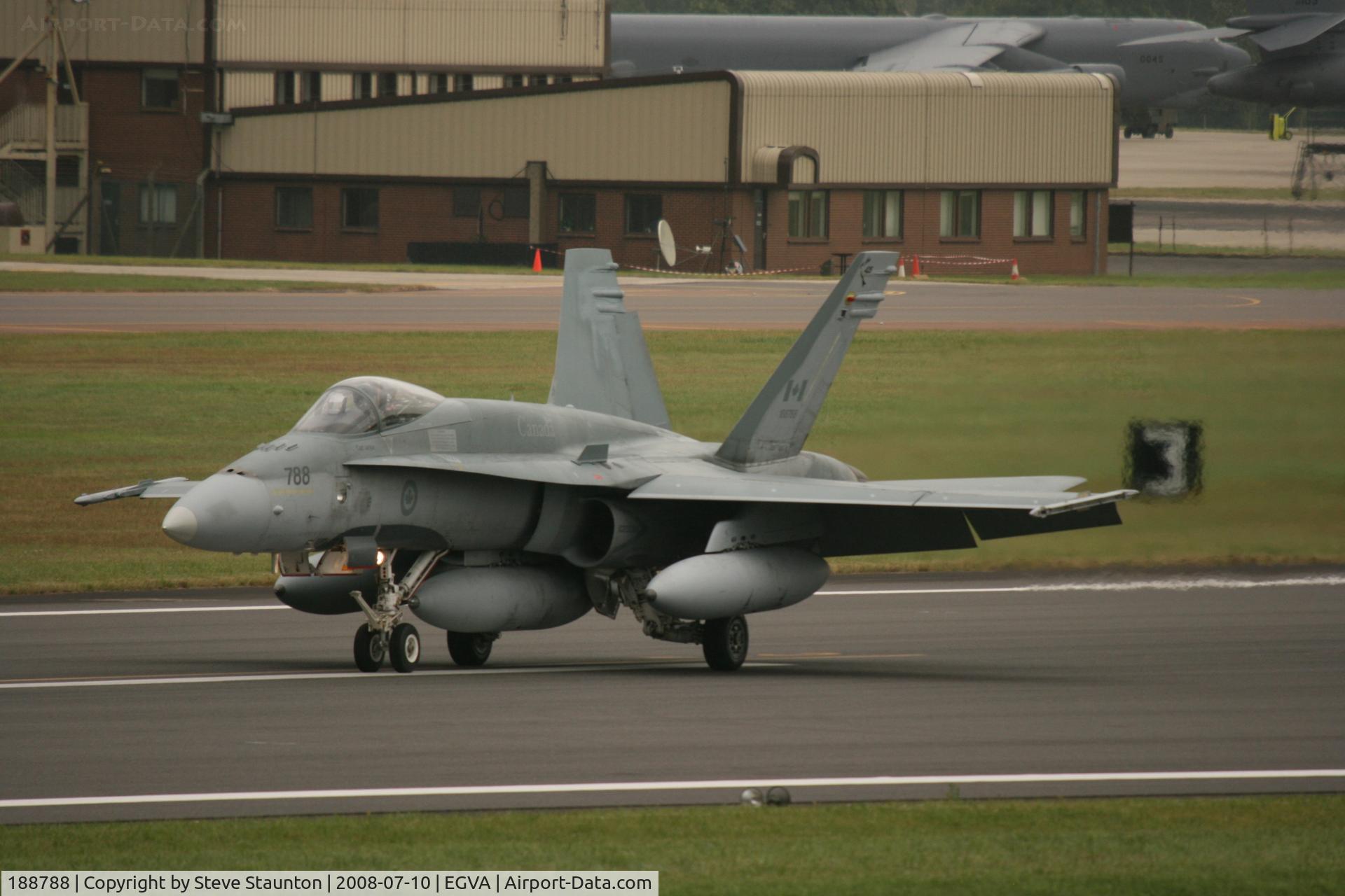 188788, 1987 McDonnell Douglas CF-188A Hornet C/N 0599/A506, Taken at the Royal International Air Tattoo 2008 during arrivals and departures (show days cancelled due to bad weather)