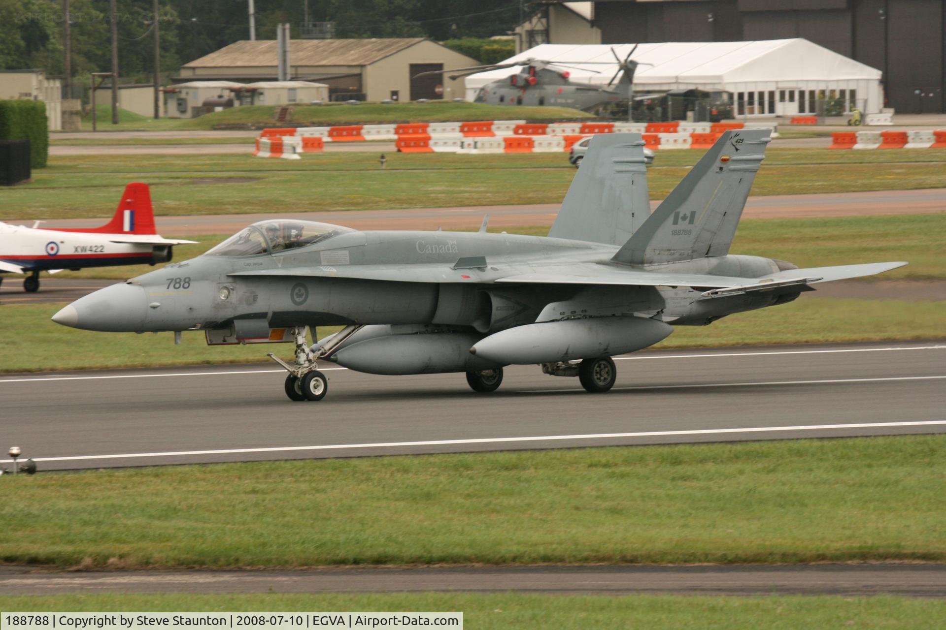 188788, 1987 McDonnell Douglas CF-188A Hornet C/N 0599/A506, Taken at the Royal International Air Tattoo 2008 during arrivals and departures (show days cancelled due to bad weather)
