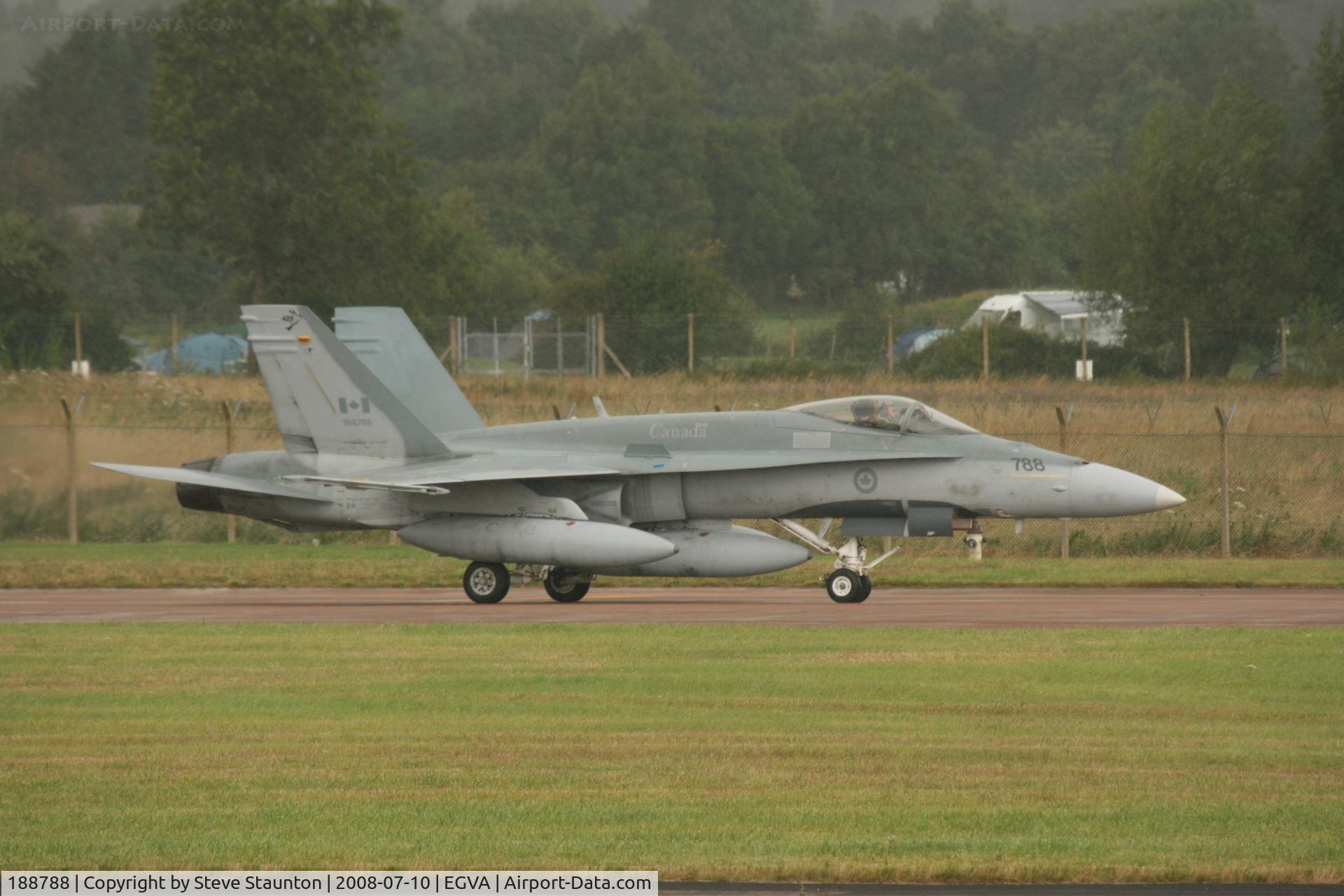 188788, 1987 McDonnell Douglas CF-188A Hornet C/N 0599/A506, Taken at the Royal International Air Tattoo 2008 during arrivals and departures (show days cancelled due to bad weather)