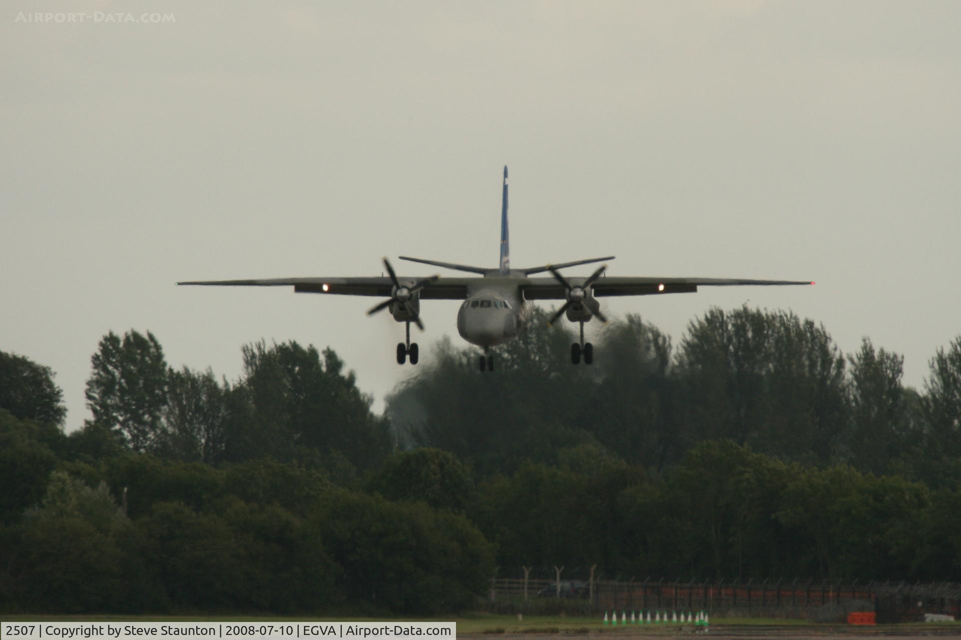 2507, Antonov An-26 C/N 12507, Taken at the Royal International Air Tattoo 2008 during arrivals and departures (show days cancelled due to bad weather)