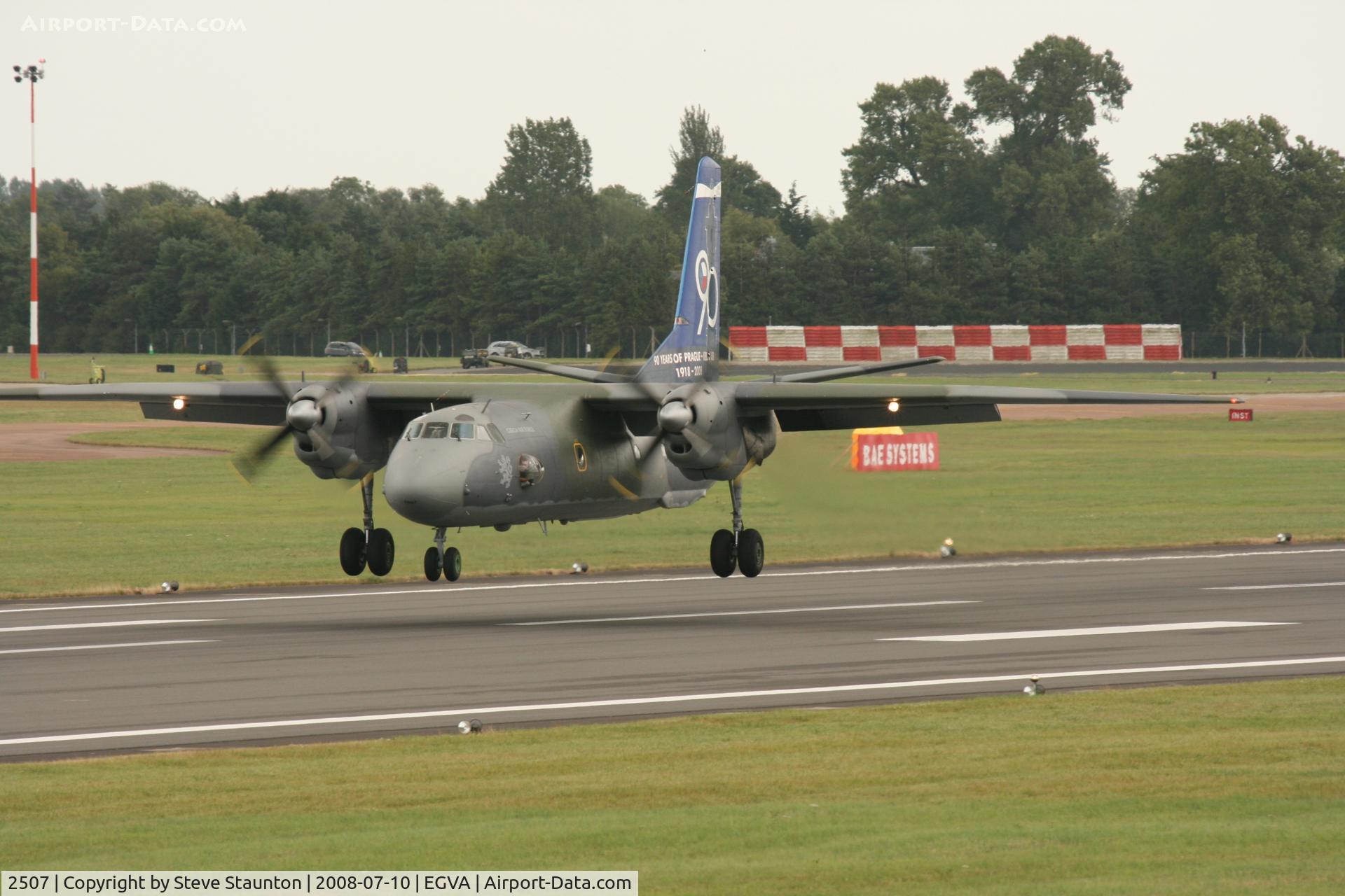 2507, Antonov An-26 C/N 12507, Taken at the Royal International Air Tattoo 2008 during arrivals and departures (show days cancelled due to bad weather)