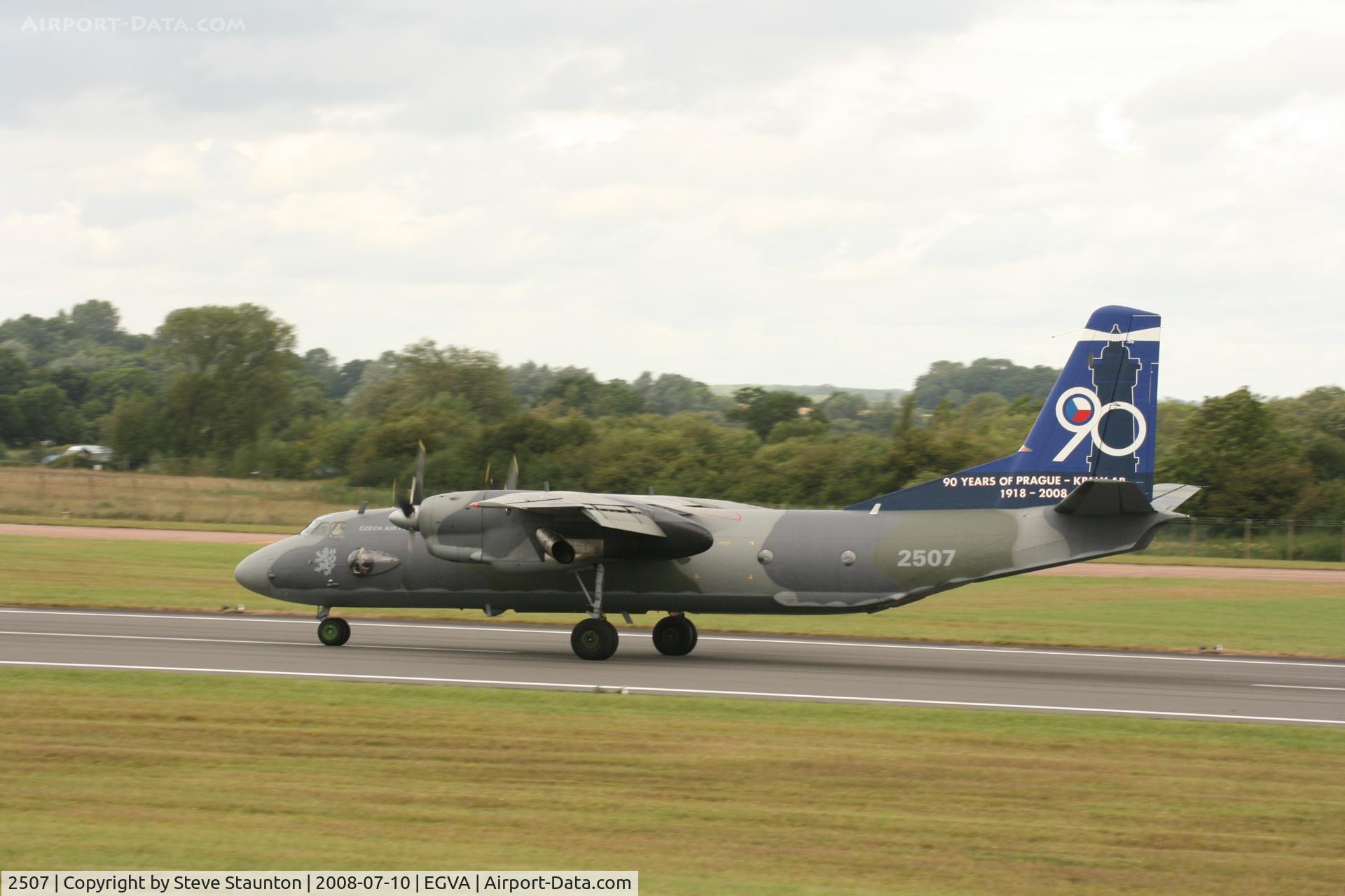 2507, Antonov An-26 C/N 12507, Taken at the Royal International Air Tattoo 2008 during arrivals and departures (show days cancelled due to bad weather)
