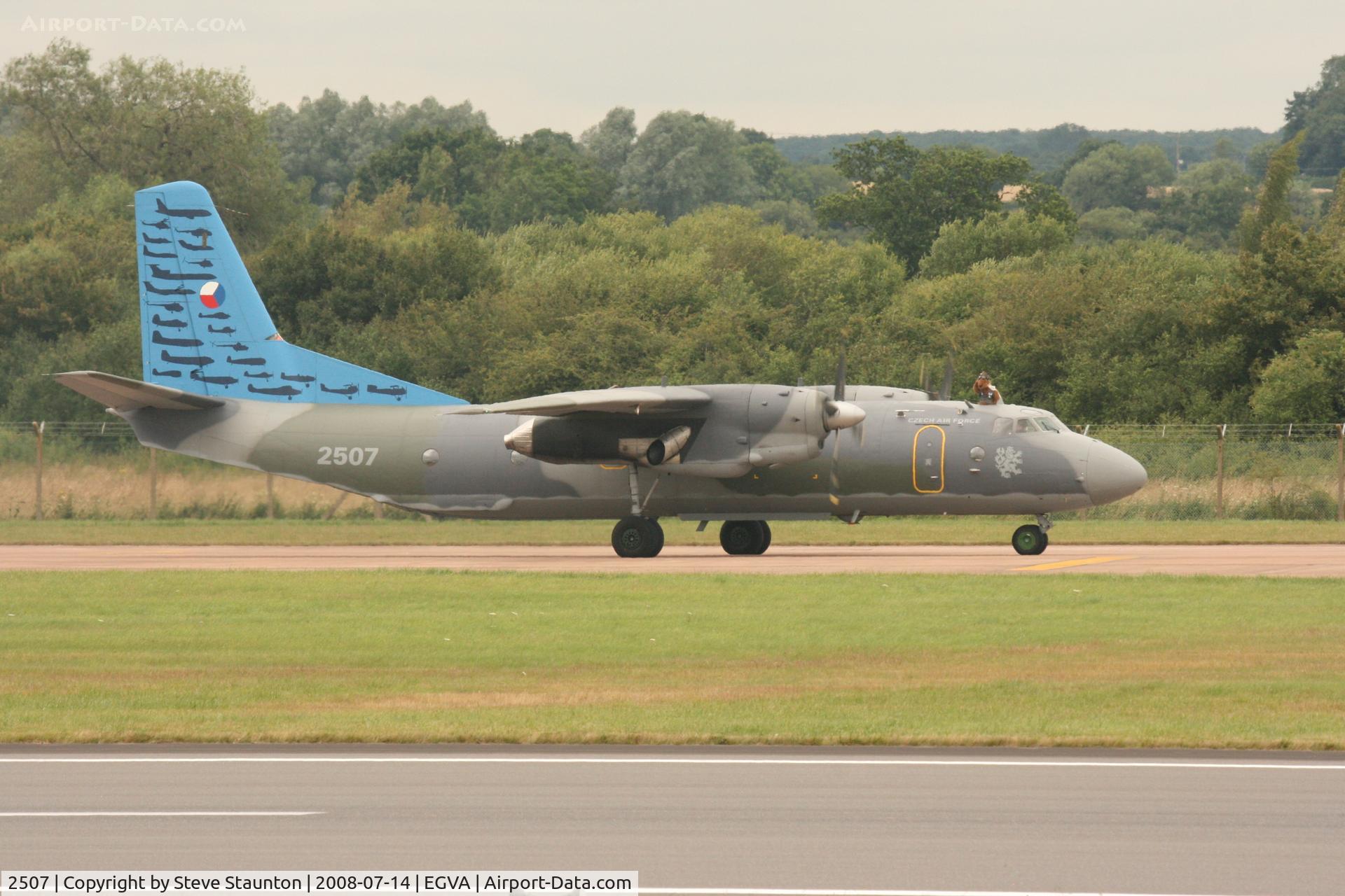 2507, Antonov An-26 C/N 12507, Taken at the Royal International Air Tattoo 2008 during arrivals and departures (show days cancelled due to bad weather)