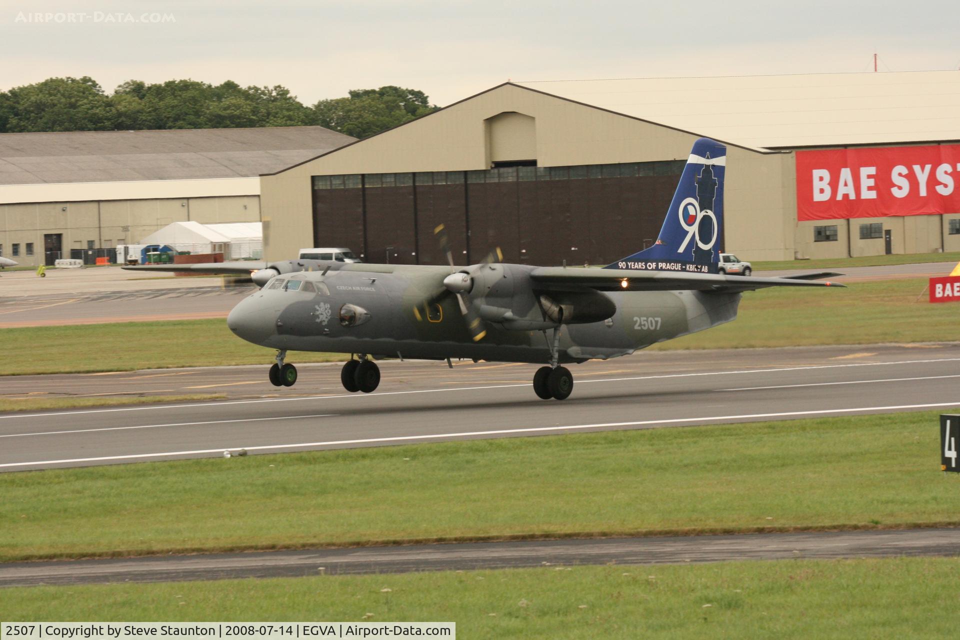 2507, Antonov An-26 C/N 12507, Taken at the Royal International Air Tattoo 2008 during arrivals and departures (show days cancelled due to bad weather)