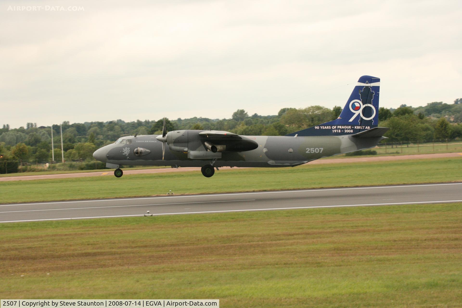 2507, Antonov An-26 C/N 12507, Taken at the Royal International Air Tattoo 2008 during arrivals and departures (show days cancelled due to bad weather)