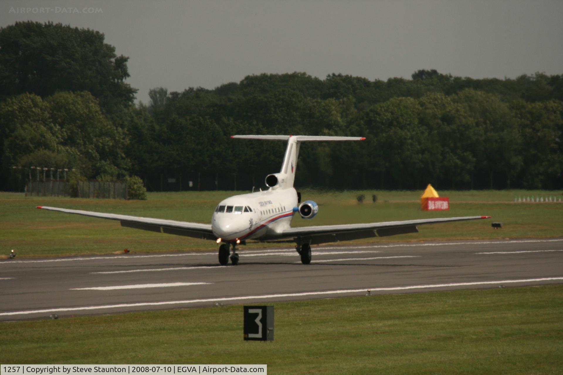 1257, 1978 Yakovlev Yak-40K C/N 9821257, Taken at the Royal International Air Tattoo 2008 during arrivals and departures (show days cancelled due to bad weather)