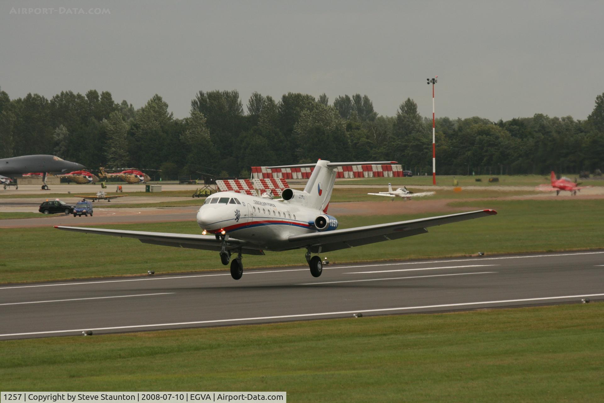 1257, 1978 Yakovlev Yak-40K C/N 9821257, Taken at the Royal International Air Tattoo 2008 during arrivals and departures (show days cancelled due to bad weather)