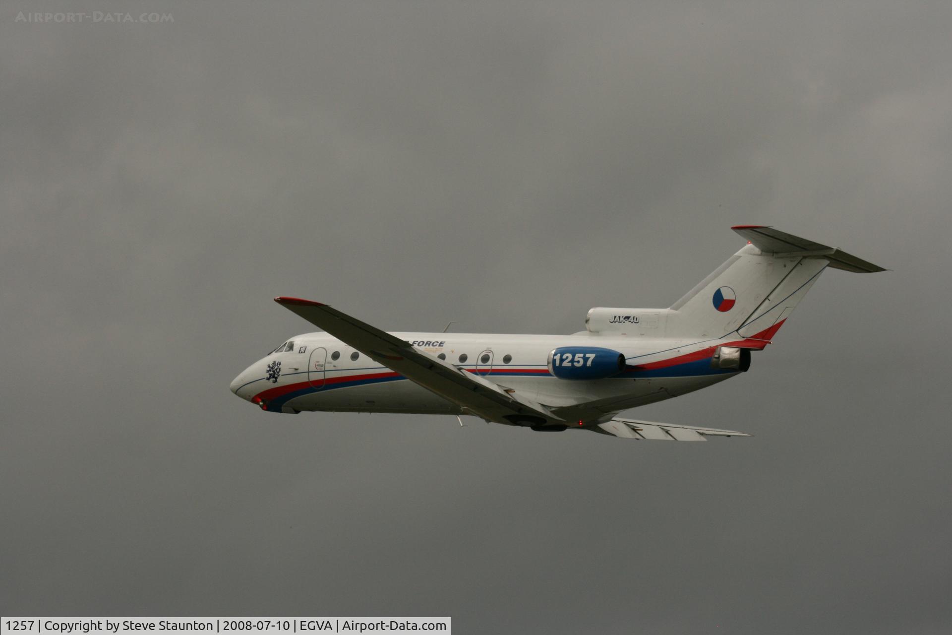 1257, 1978 Yakovlev Yak-40K C/N 9821257, Taken at the Royal International Air Tattoo 2008 during arrivals and departures (show days cancelled due to bad weather)
