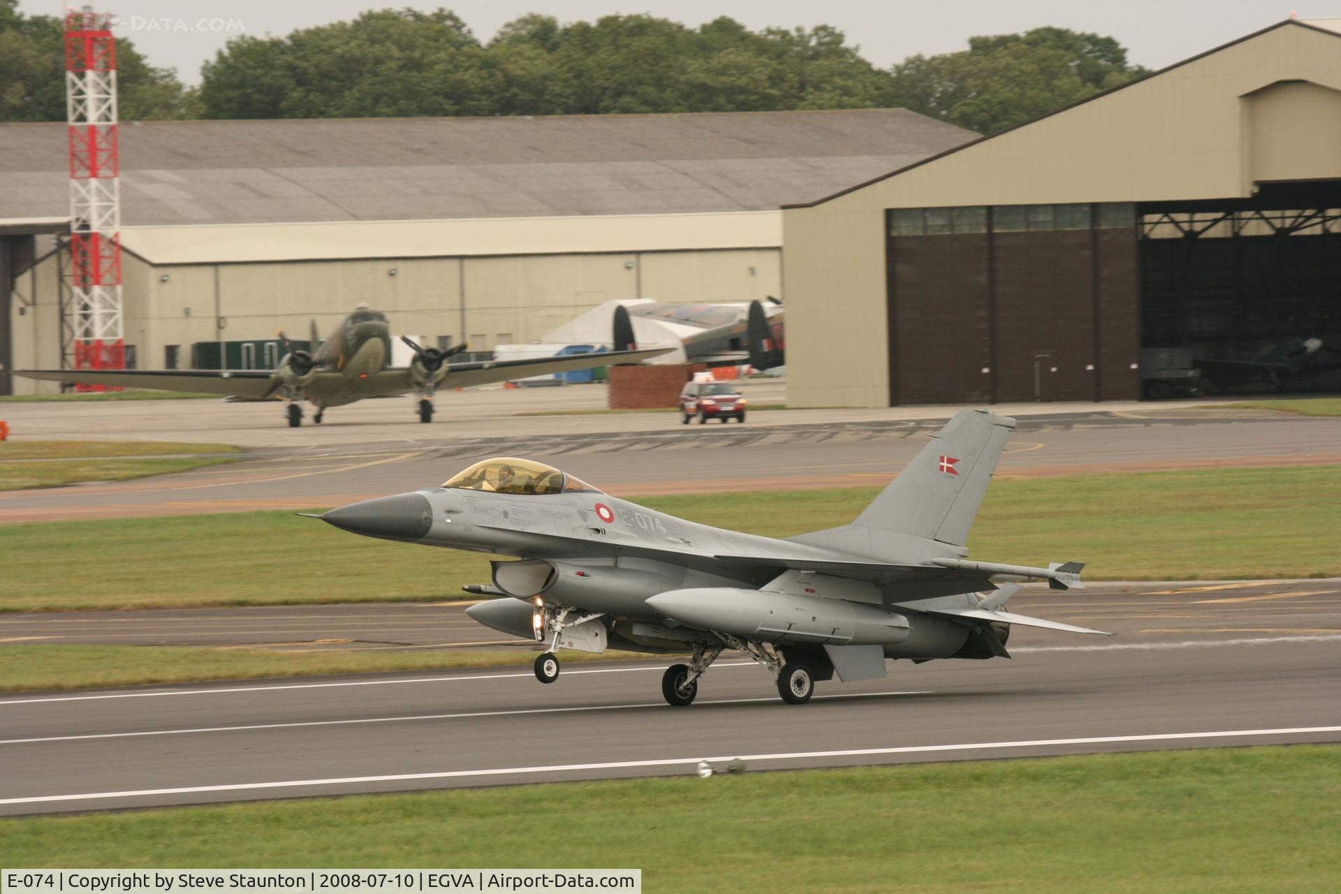 E-074, General Dynamics F-16AM Fighting Falcon C/N 61-627, Taken at the Royal International Air Tattoo 2008 during arrivals and departures (show days cancelled due to bad weather)