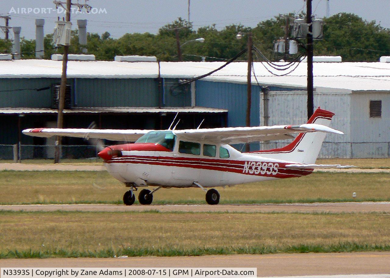 N3393S, 1969 Cessna 210J Centurion C/N 21059193, At Grand Prairie Municipal