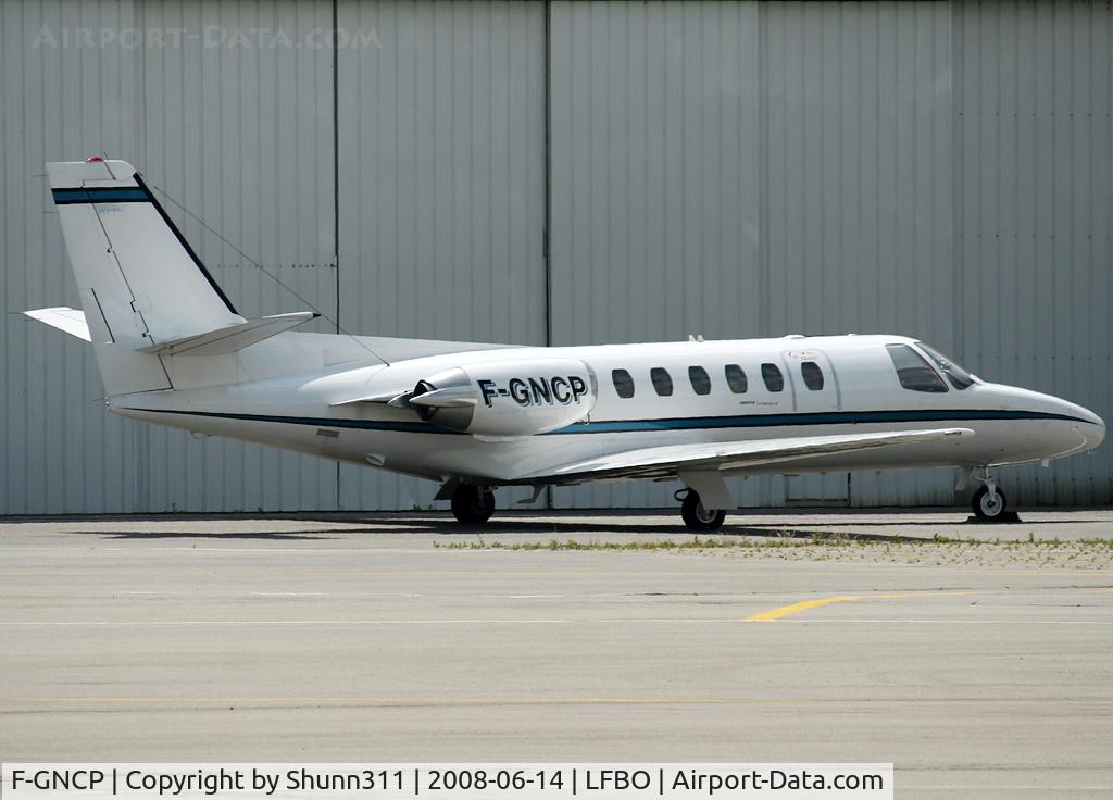 F-GNCP, 1978 Cessna 550 Citation II C/N 550-0004, Parked in front of Air Entreprise hangar...