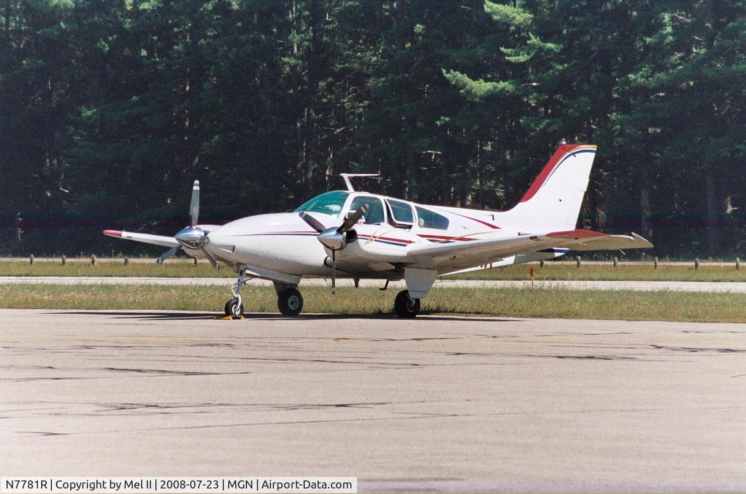N7781R, 1968 Beech D55 Baron C/N TE-664, Parked @ Harbor Springs Airport (MGN)
