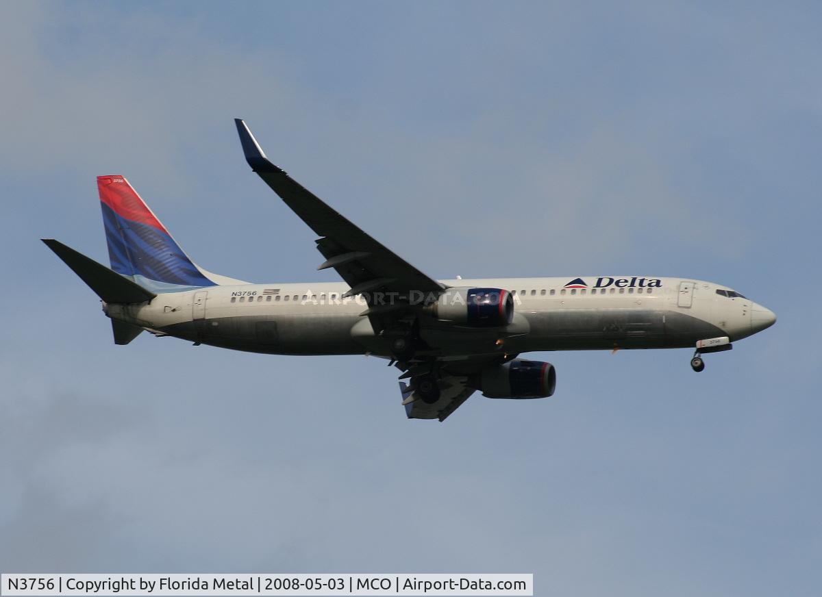 N3756, 2001 Boeing 737-832 C/N 30493, Delta 737-800 from CVG