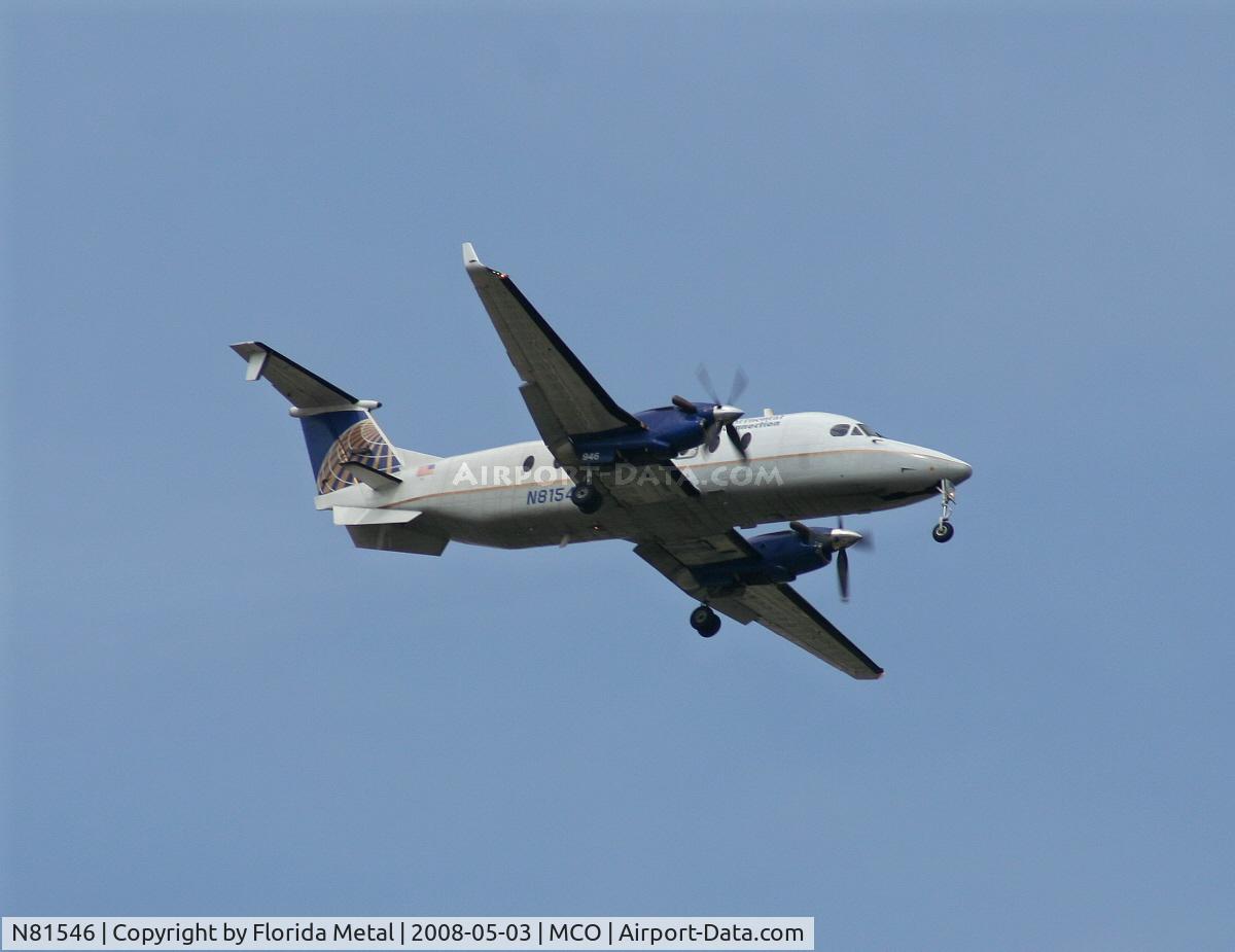 N81546, 1995 Beech 1900D C/N UE-187, Continental Connection B1900D arriving from TLH