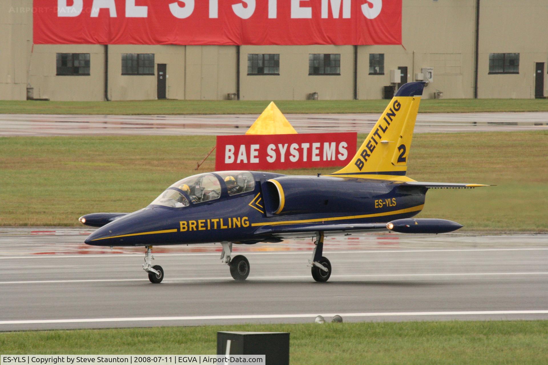ES-YLS, Aero L-39 Albatros C/N 691881, Taken at the Royal International Air Tattoo 2008 during arrivals and departures (show days cancelled due to bad weather)