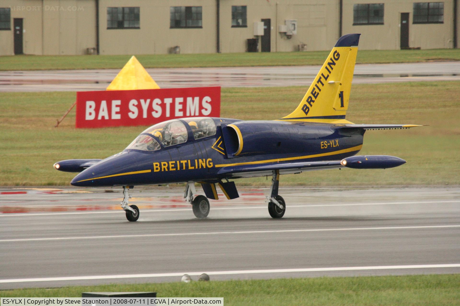 ES-YLX, Aero L-39 Albatros C/N 432905, Taken at the Royal International Air Tattoo 2008 during arrivals and departures (show days cancelled due to bad weather)