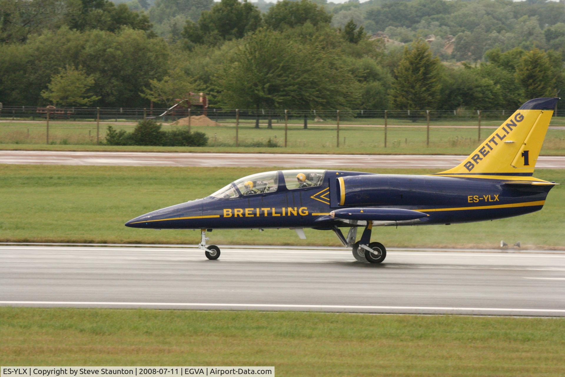ES-YLX, Aero L-39 Albatros C/N 432905, Taken at the Royal International Air Tattoo 2008 during arrivals and departures (show days cancelled due to bad weather)
