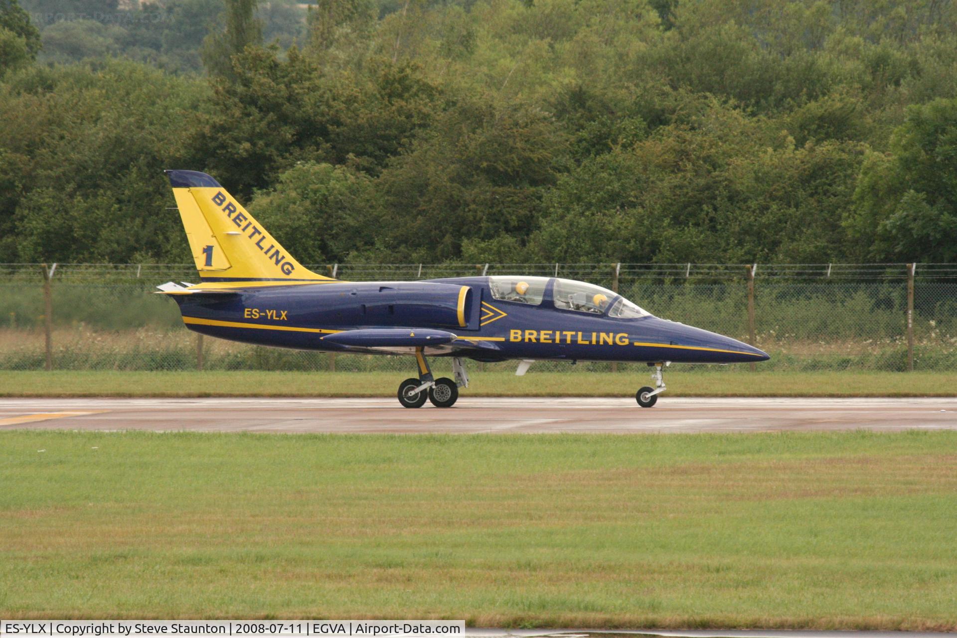 ES-YLX, Aero L-39 Albatros C/N 432905, Taken at the Royal International Air Tattoo 2008 during arrivals and departures (show days cancelled due to bad weather)