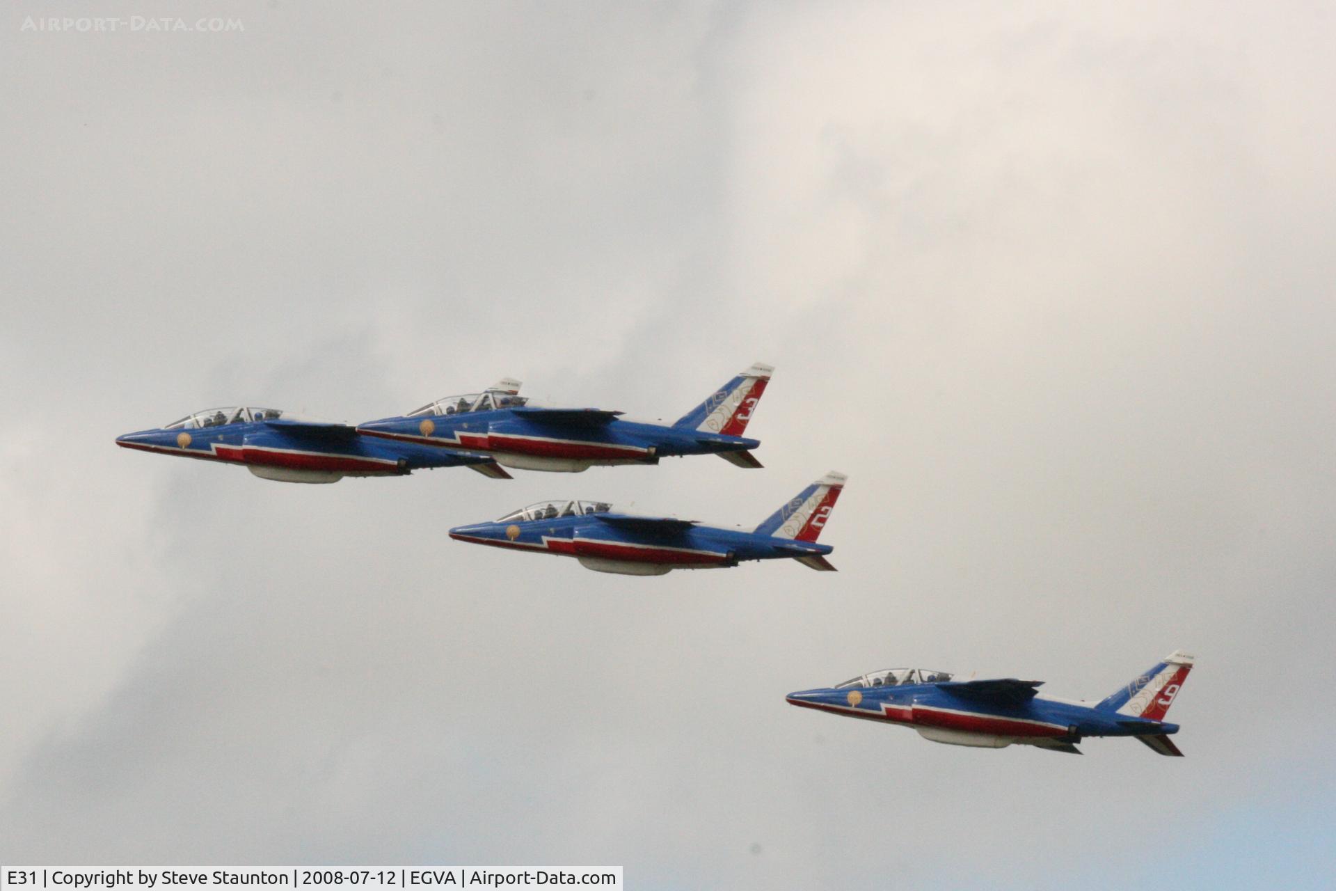 E31, Dassault-Dornier Alpha Jet E C/N E31, Taken at the Royal International Air Tattoo 2008 during arrivals and departures (show days cancelled due to bad weather)