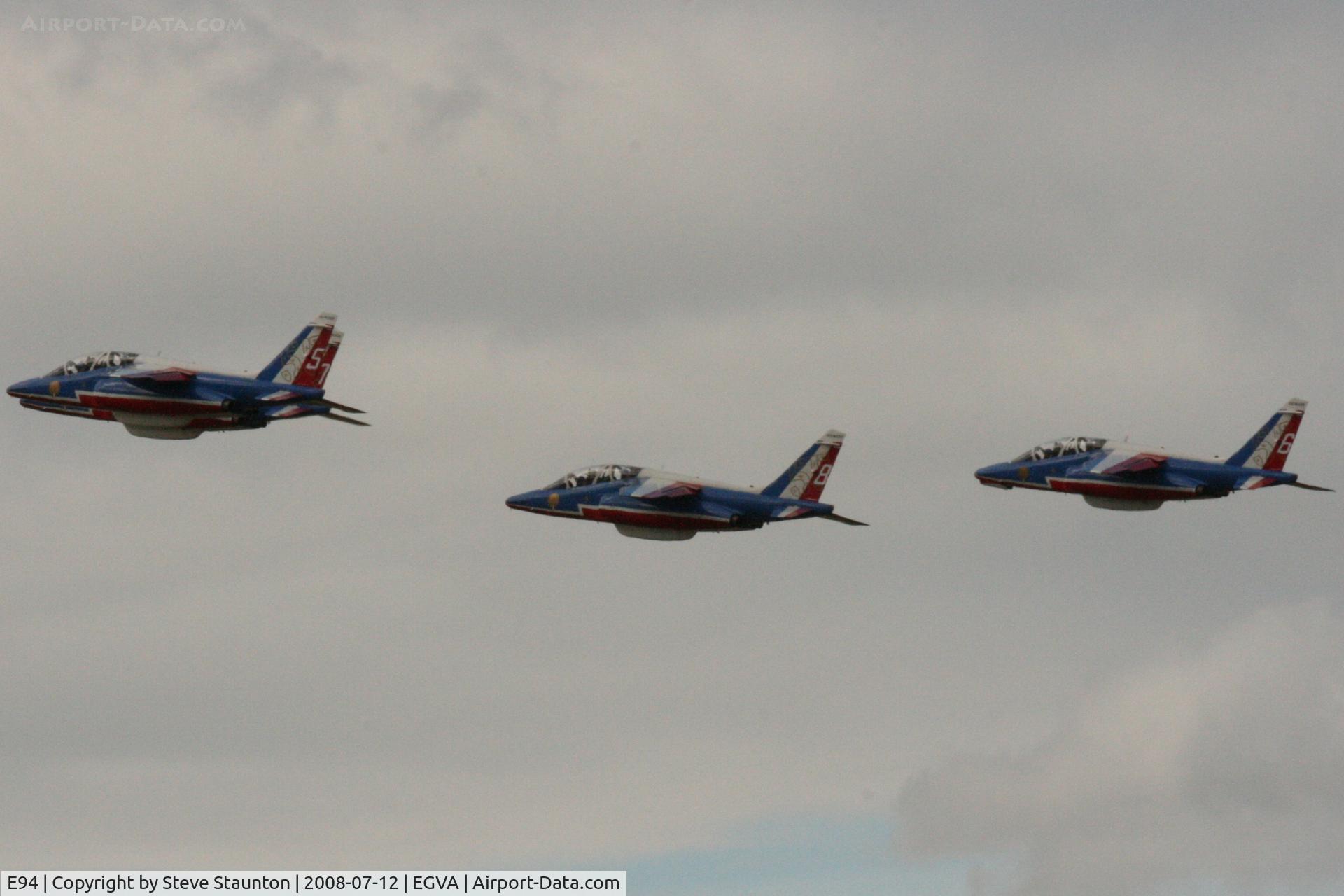 E94, Dassault-Dornier Alpha Jet E C/N E94, Taken at the Royal International Air Tattoo 2008 during arrivals and departures (show days cancelled due to bad weather)