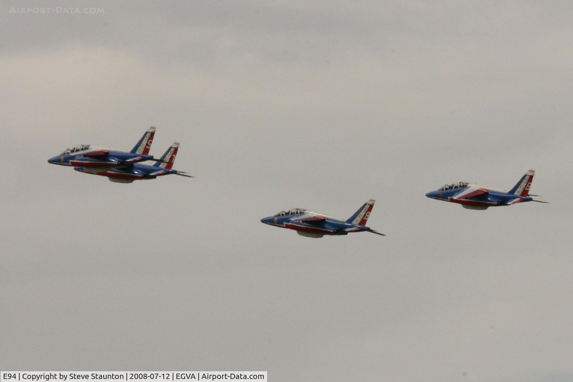 E94, Dassault-Dornier Alpha Jet E C/N E94, Taken at the Royal International Air Tattoo 2008 during arrivals and departures (show days cancelled due to bad weather)
