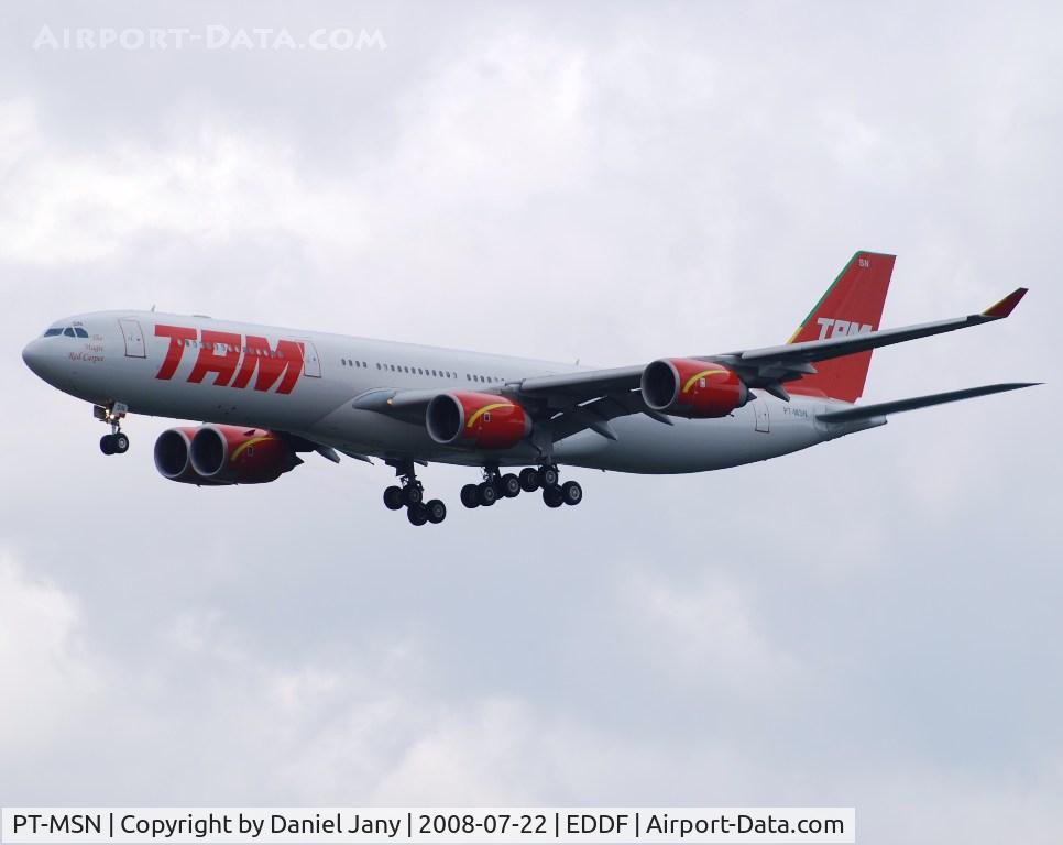 PT-MSN, 2003 Airbus A340-541 C/N 445, TAM