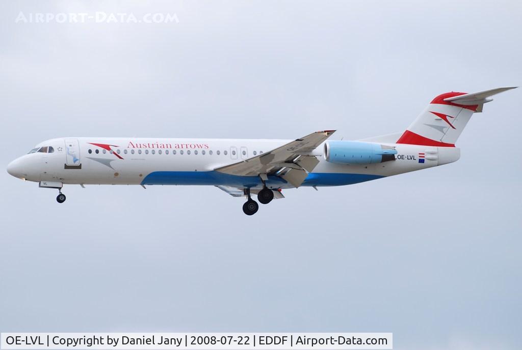 OE-LVL, 1992 Fokker 100 (F-28-0100) C/N 11404, Austrian Airlines