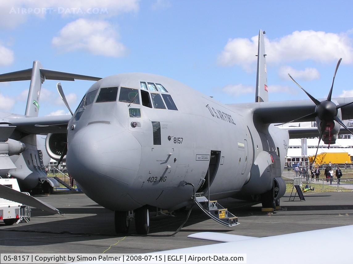 05-8157, 2005 Lockheed Martin C-130J-30 Super Hercules C/N 382-5570, C-130J exhibited at Farnborough