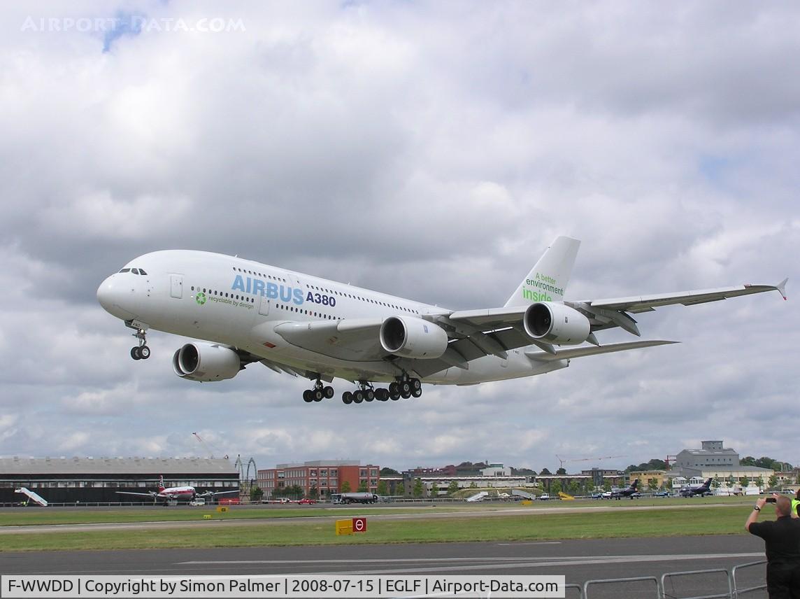 F-WWDD, 2005 Airbus A380-861 C/N 004, A380 exhibited at Farnborough