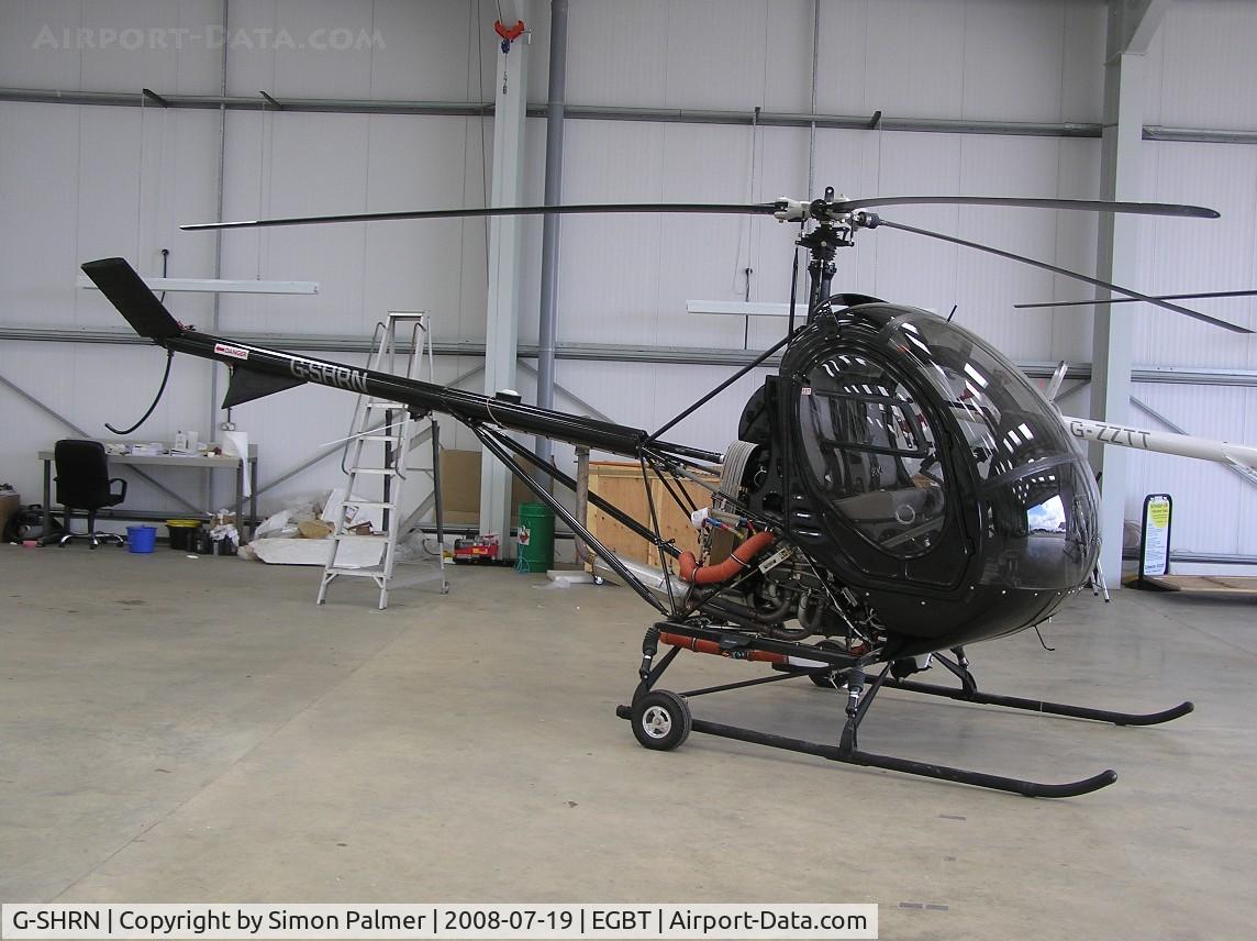 G-SHRN, 2008 Schweizer 269C-1 C/N 0336, Hughes 269 hangared at Turweston