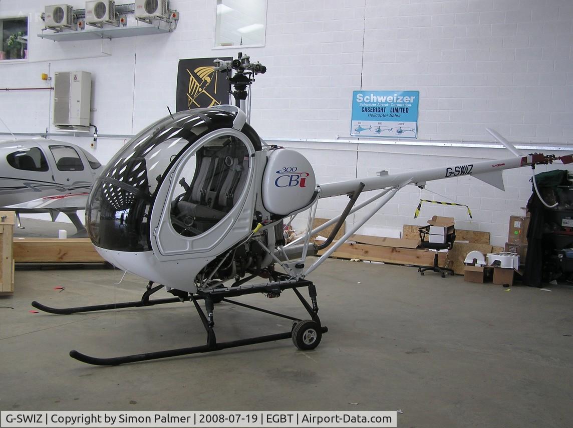 G-SWIZ, 2008 Schweizer 269C-1 C/N 0337, Hughes 269 hangared at Turweston