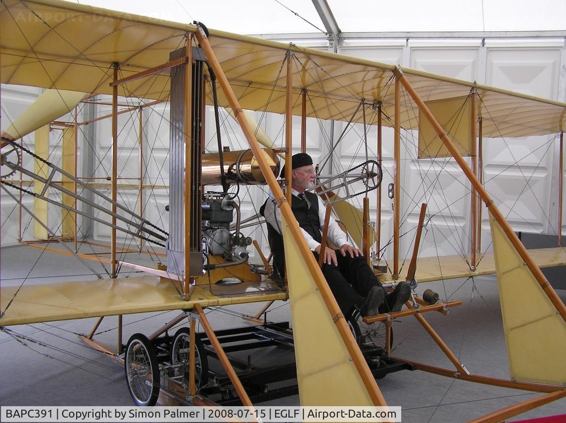 BAPC391, British Army Aircraft Cody 1A Replica C/N 1A, Replica exhibited at Farnborough