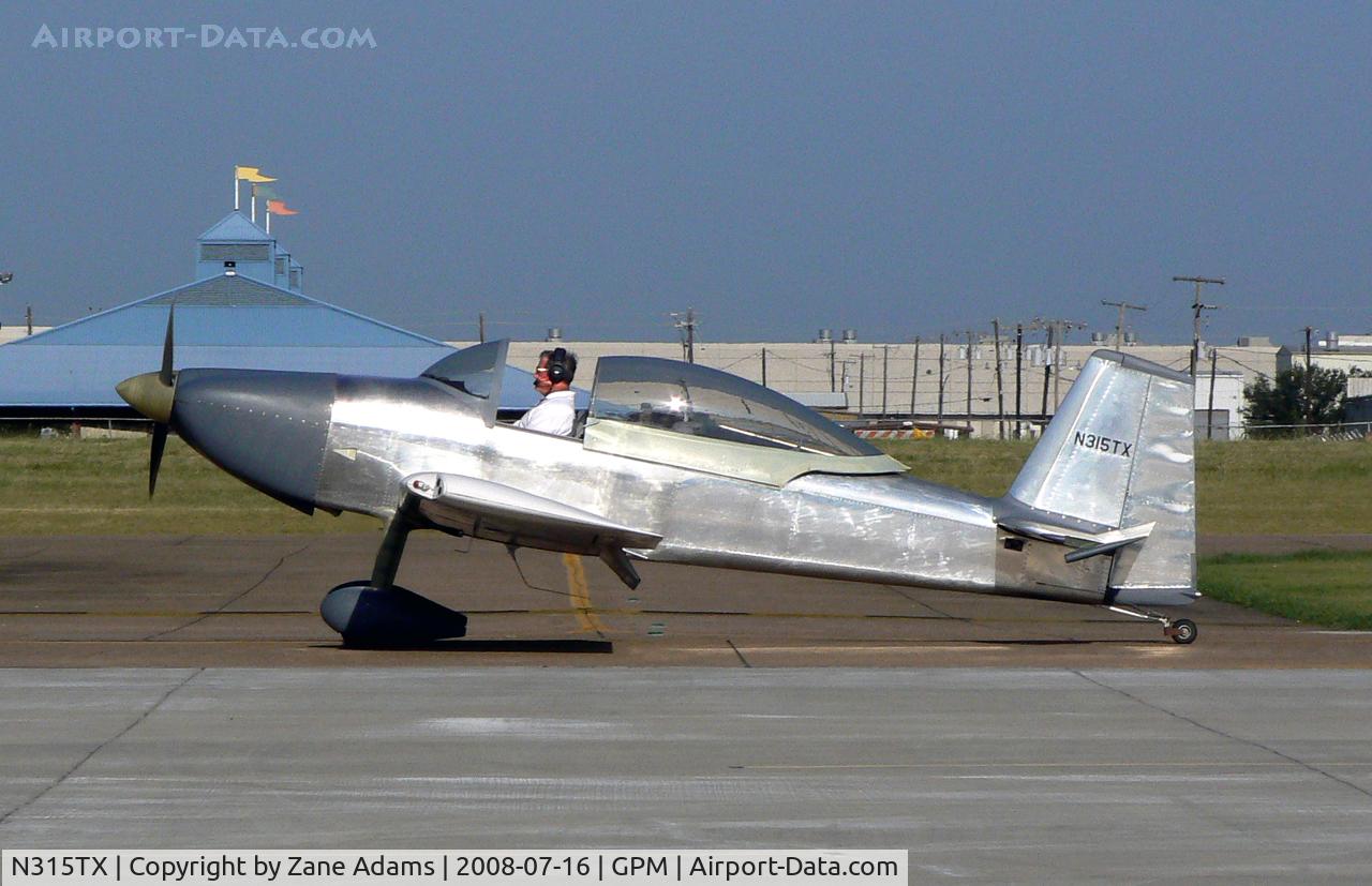N315TX, 2008 Van's RV-8 C/N 82517, At Grand Prairie Municipal