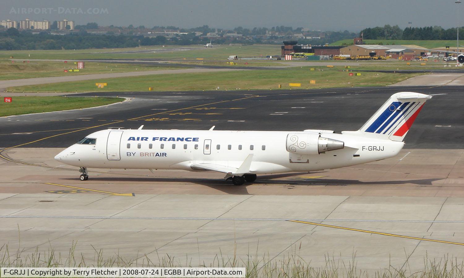 F-GRJJ, 1997 Canadair CRJ-100ER (CL-600-2B19) C/N 7190, Brit Air's CLRJ operates the Air France franchise into Birmingham UK