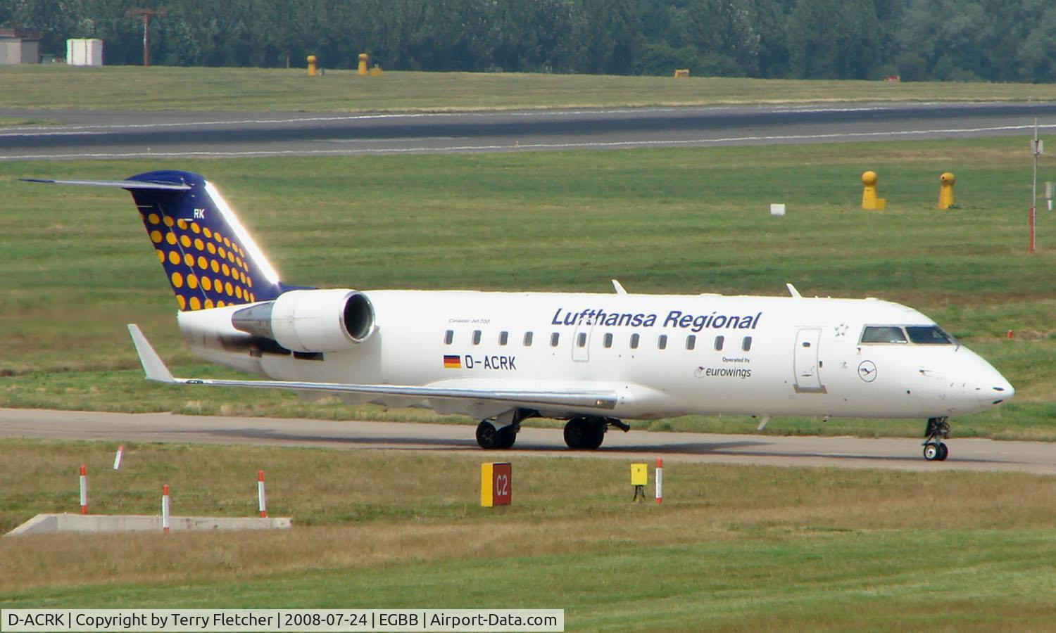 D-ACRK, 2004 Bombardier CRJ-200ER (CL-600-2B19) C/N 7901, Eurowings CLRJ at Birmingham UK