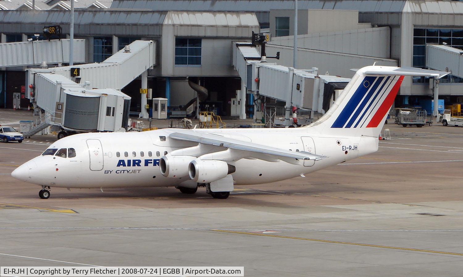 EI-RJH, 1999 BAE Systems Avro 146-RJ85 C/N E.2345, Cityjet / Air france Bae146 taxies out at Birmingham UK