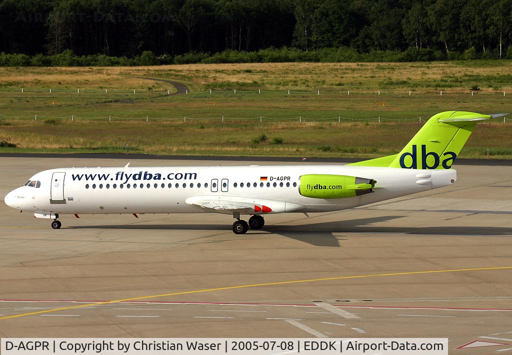 D-AGPR, 1992 Fokker 100 (F-28-0100) C/N 11391, DBA
