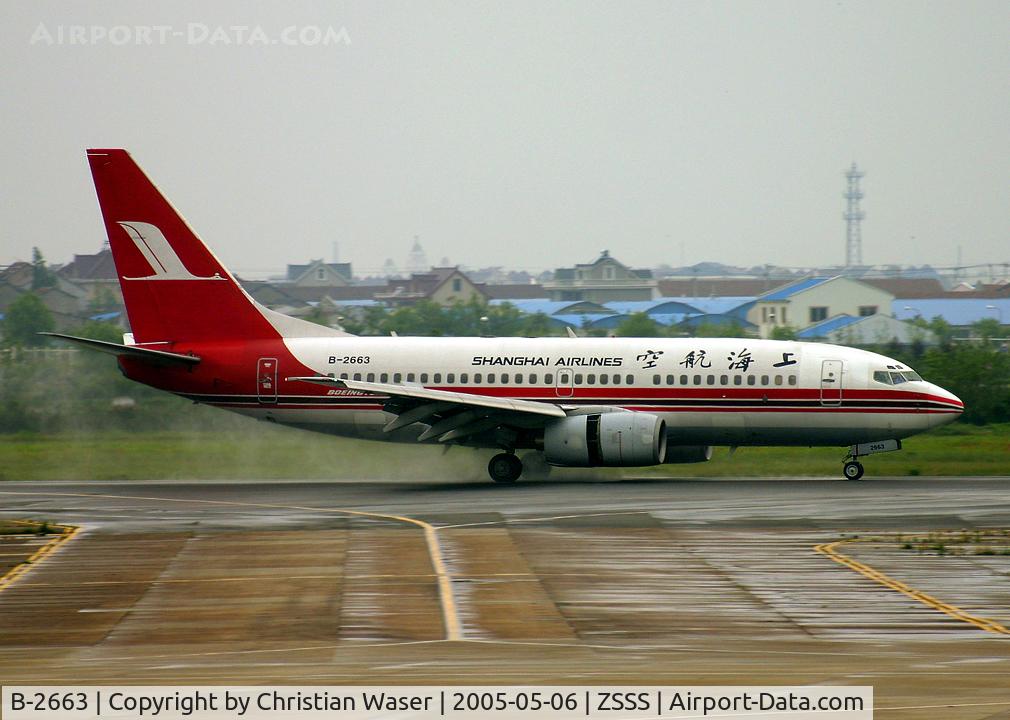 B-2663, 1998 Boeing 737-7AD C/N 28437, Shanghai Airlines