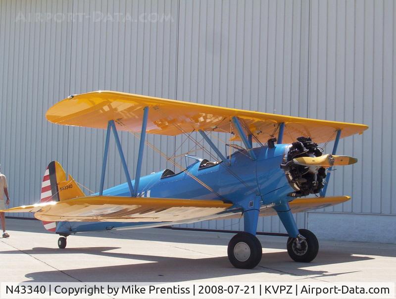 N43340, 1943 Boeing E75 C/N 75-5999, Boeing E75 on display at KVPZ on July 21