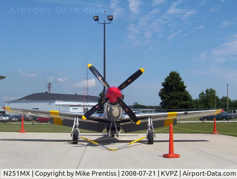 N251MX, 1943 North American P-51C-10 Mustang C/N 103-22730, TP-51C 'Betty Jane' basking in late afternoon sunlight.