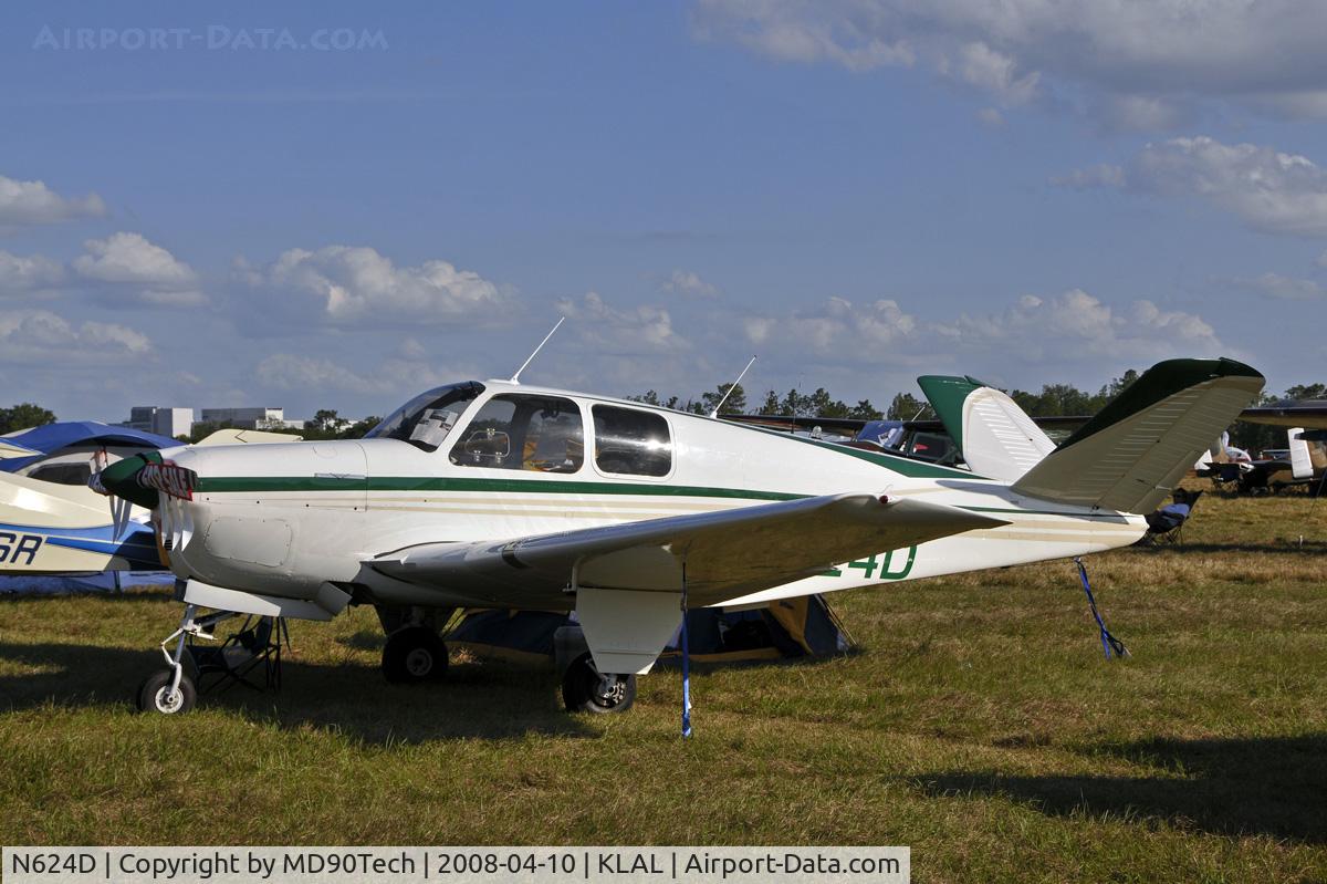N624D, 1951 Beech C35 Bonanza C/N D-2884, At Sun'N Fun 2008.