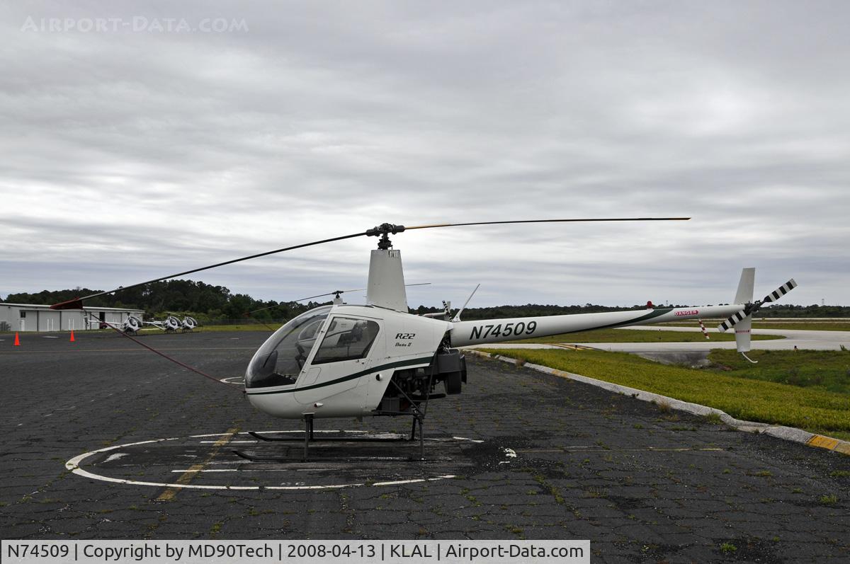 N74509, 2005 Robinson R22 Beta II C/N 3873, Resting at the ramp.