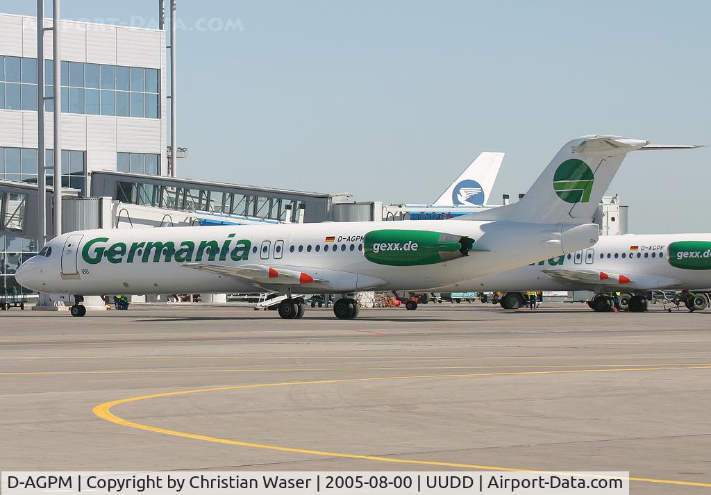 D-AGPM, 1991 Fokker 100 (F-28-0100) C/N 11331, GEXX