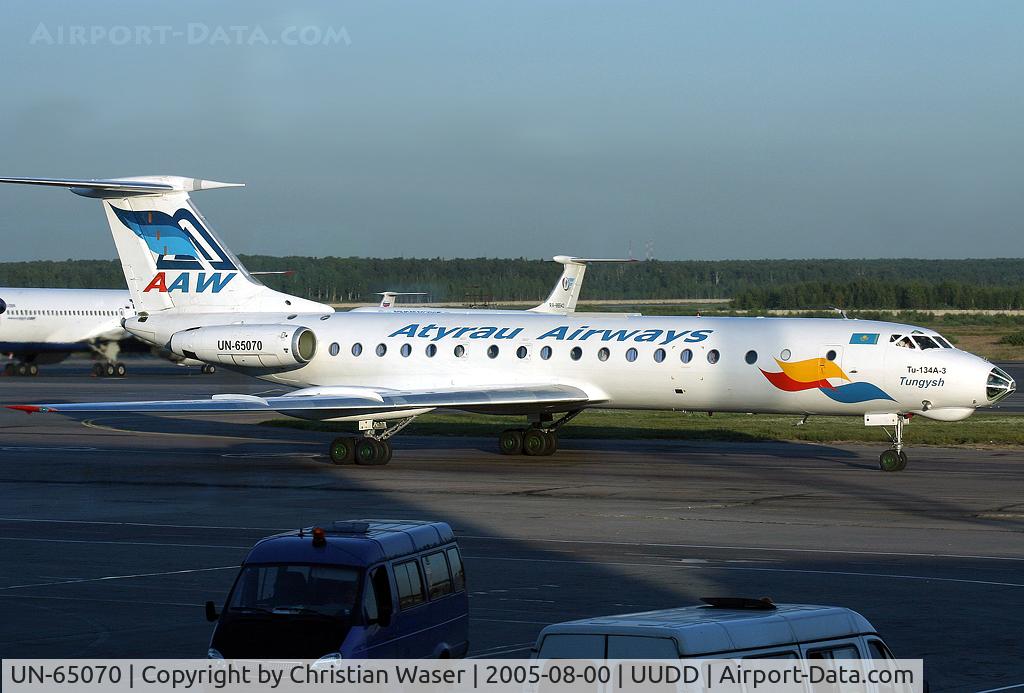 UN-65070, 1977 Tupolev Tu-134A-3 C/N 49912, Atyrau Airways