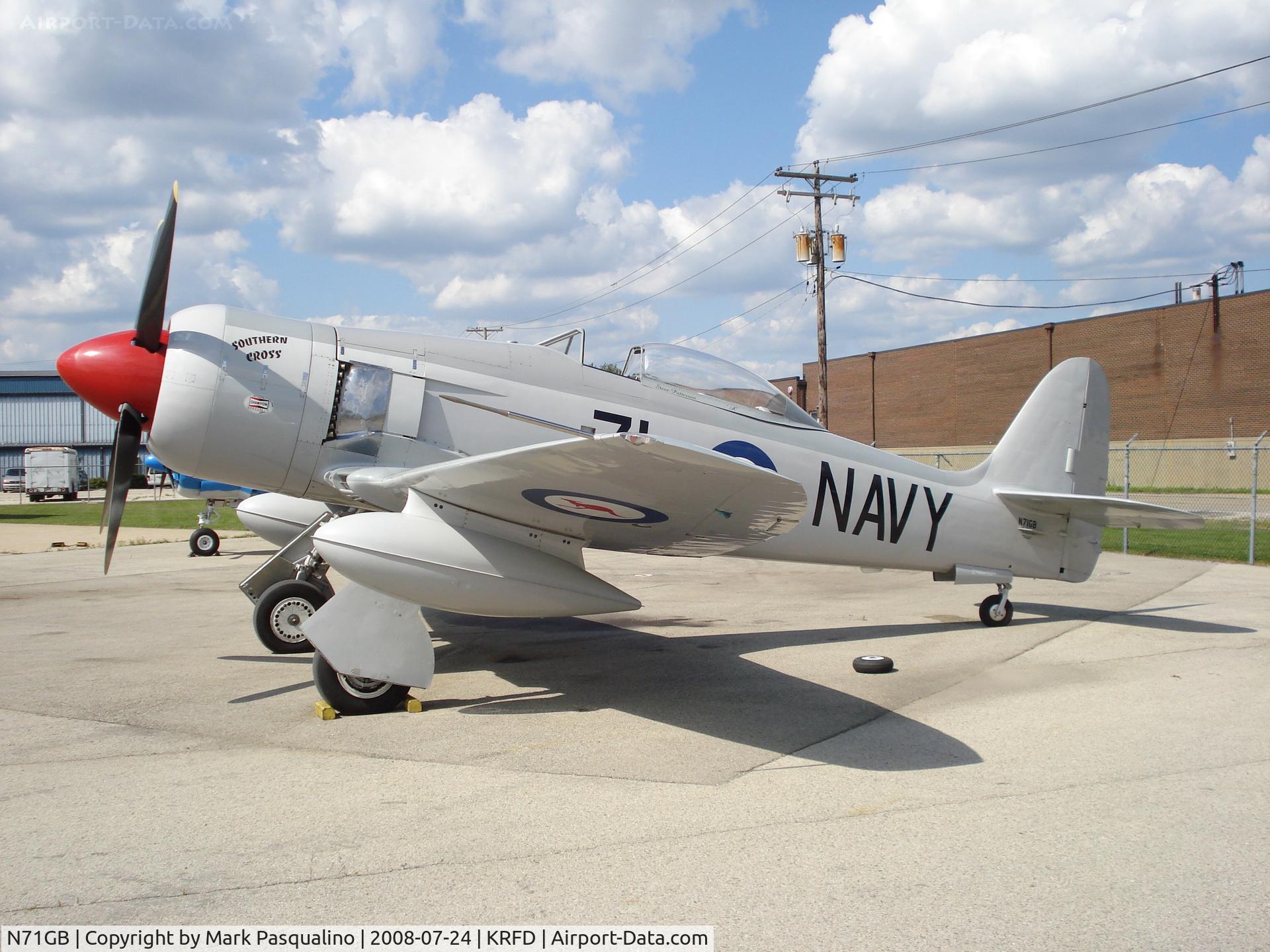 N71GB, 1949 Hawker Sea Fury T.20 C/N 37525, Hawker Sea Fury TMJ 20