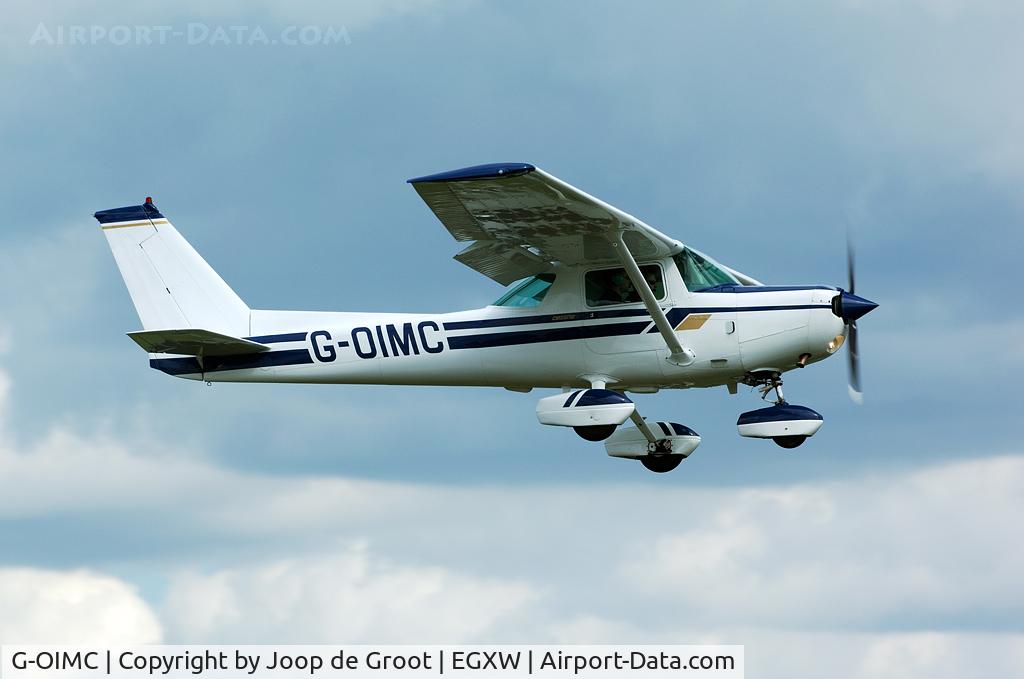 G-OIMC, 1982 Cessna 152 C/N 152-85506, Amidst all fighter violence this Cessna landed at Waddington air base to take part in the static display.