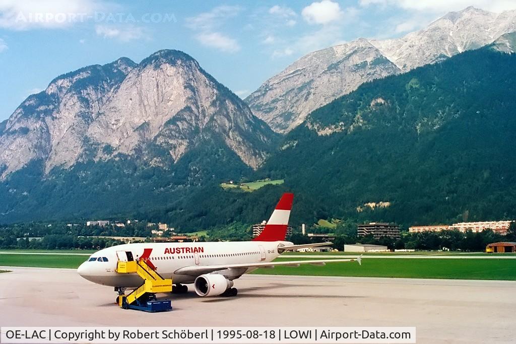 OE-LAC, 1991 Airbus A310-324 C/N 568, Charter to INN
